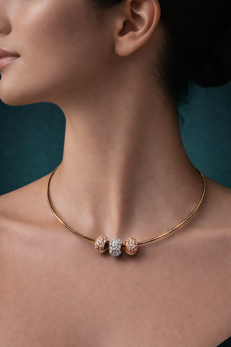 Aurelia Three-Stone Necklace