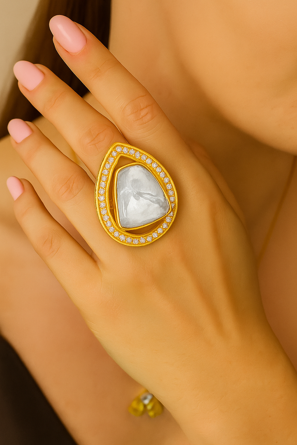 92.5 Silver Polki Ring