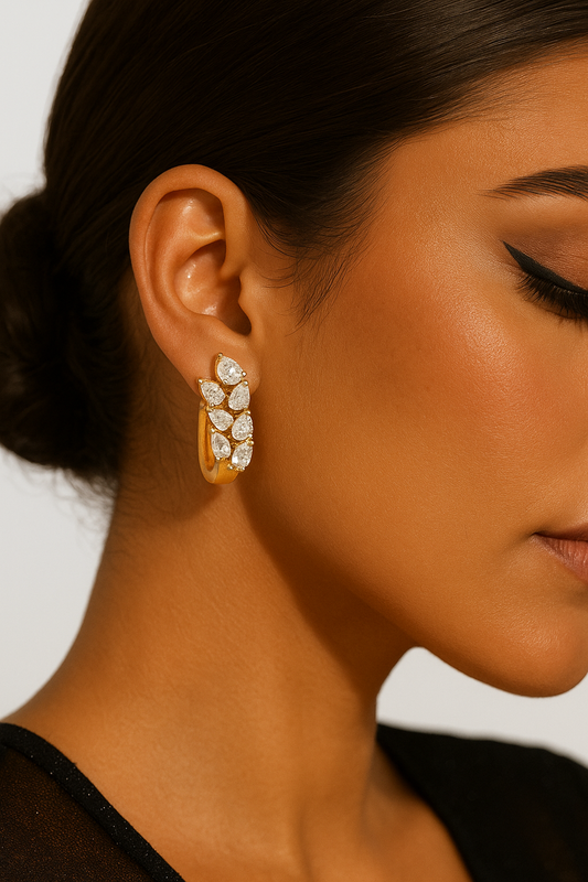 92.5 Silver Vine Hoops