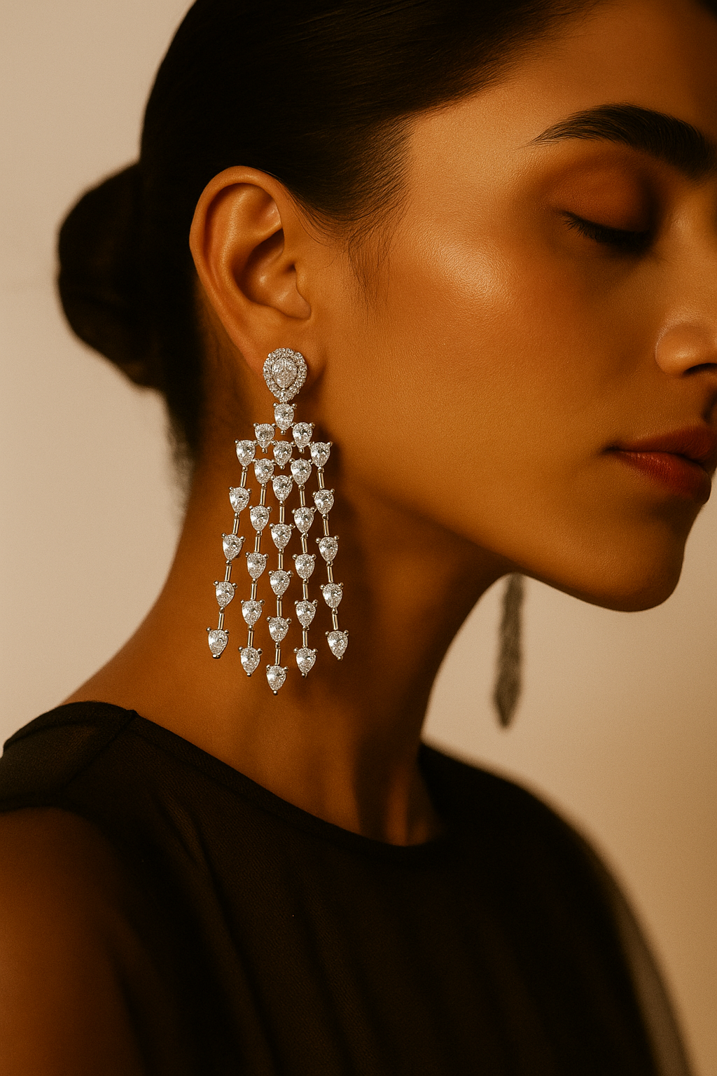 Heart Cascade Danglers
