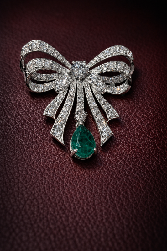 Pure Silver Eternal Bow Brooch