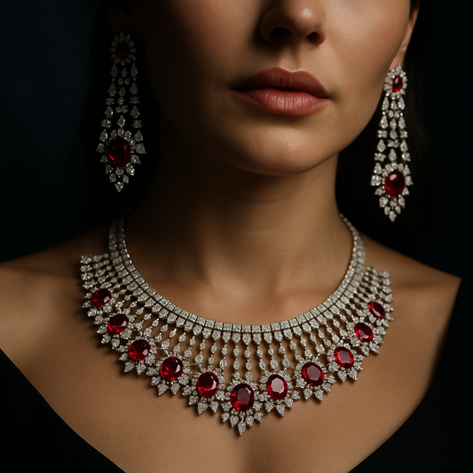 Royal Ruby Necklace Set