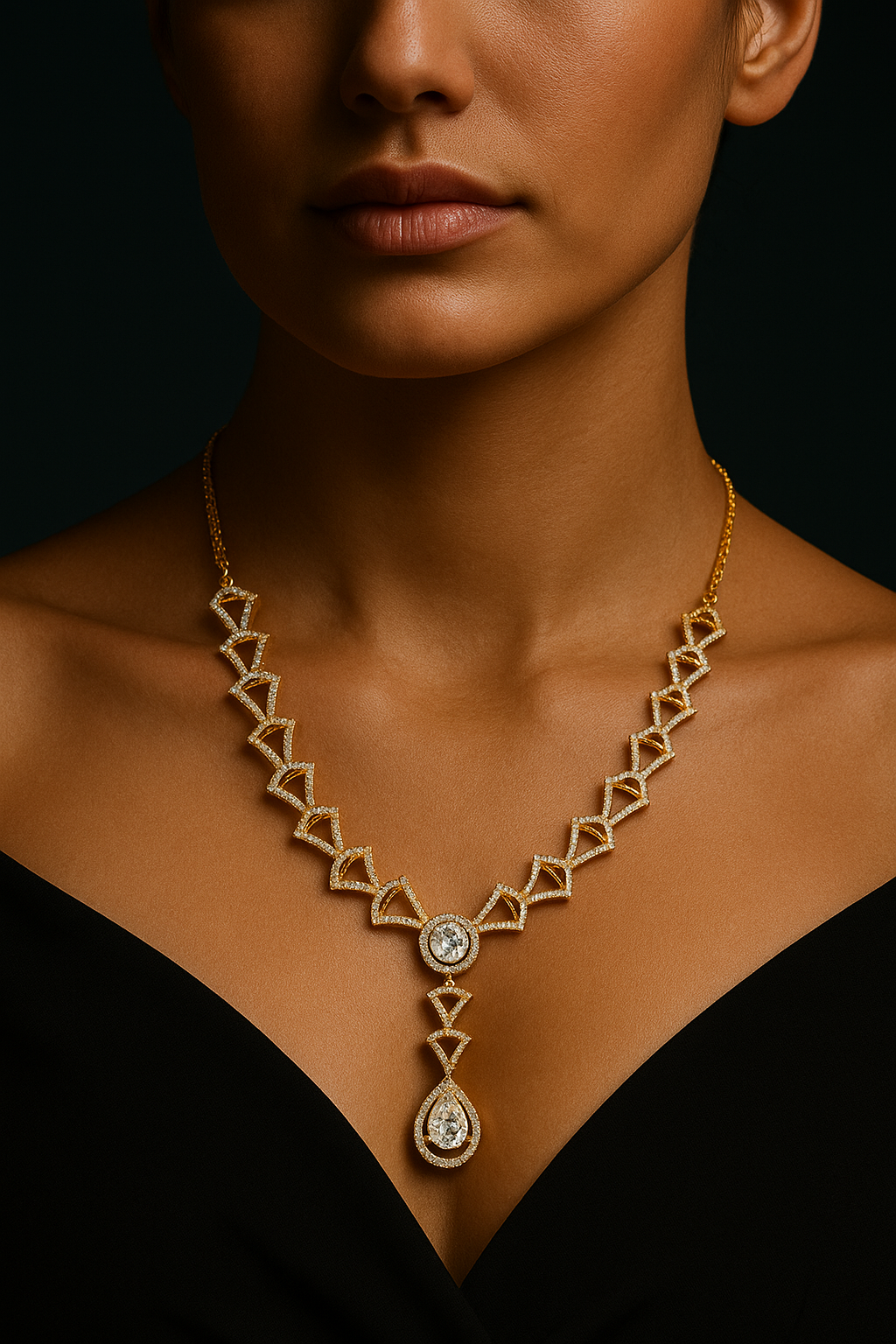 Majestic Teardrop Necklace Set