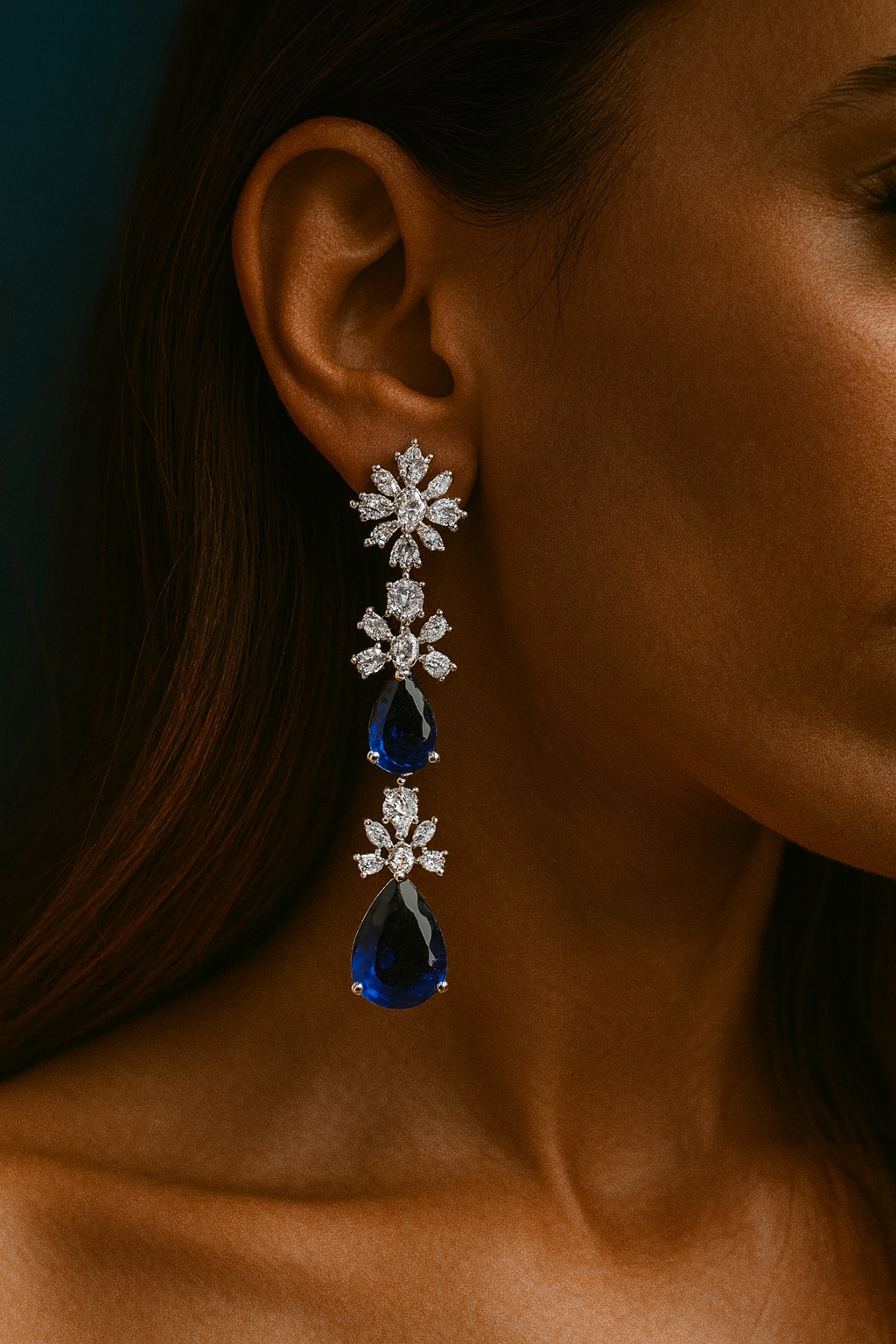 Sapphire Petal Drops