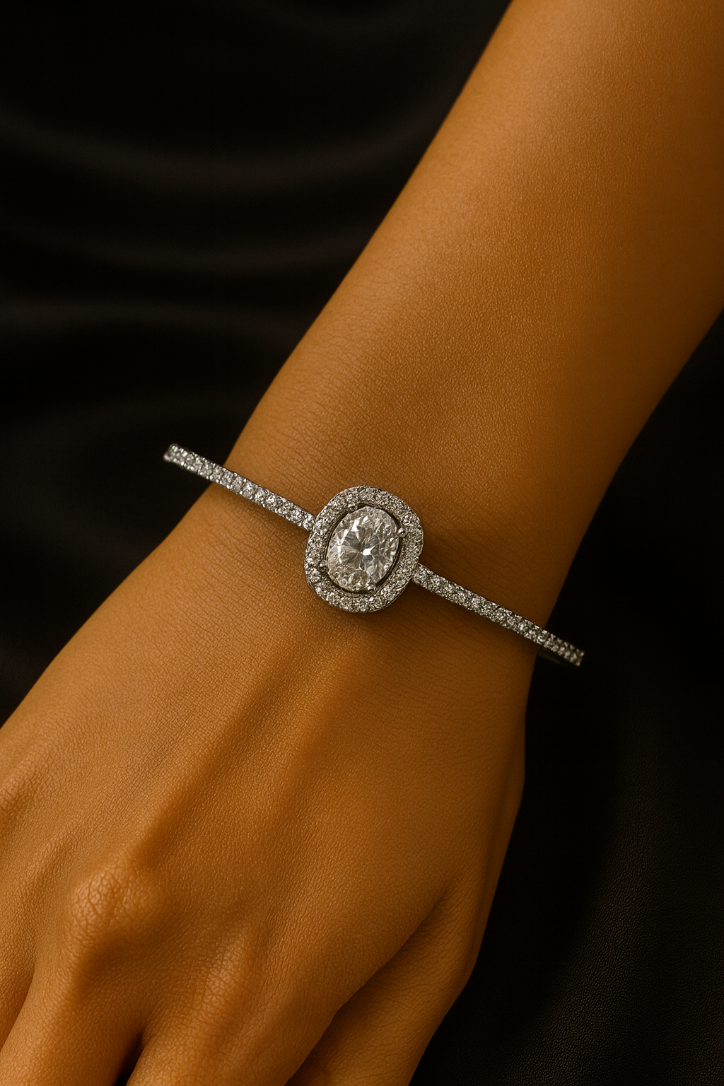Oval Halo Bracelet