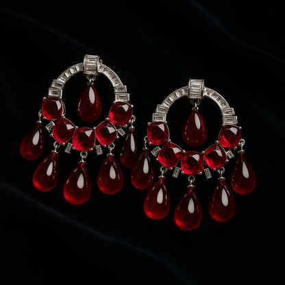 Bold Ruby Danglers