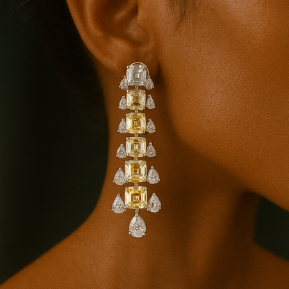 Yellow Sapphire Danglers