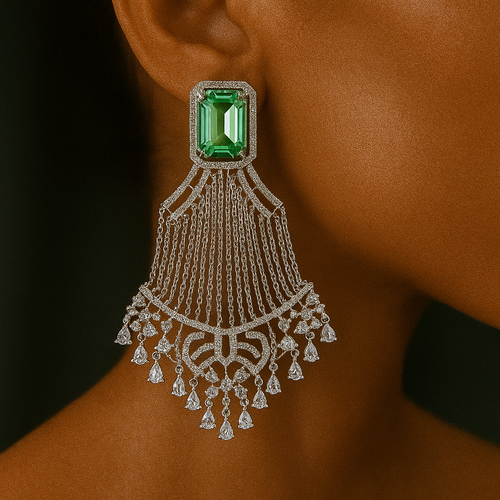 Emerald Symphony Danglers