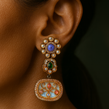 Radiant Meenakari Danglers