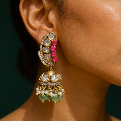 Royal Polki Jhumkas