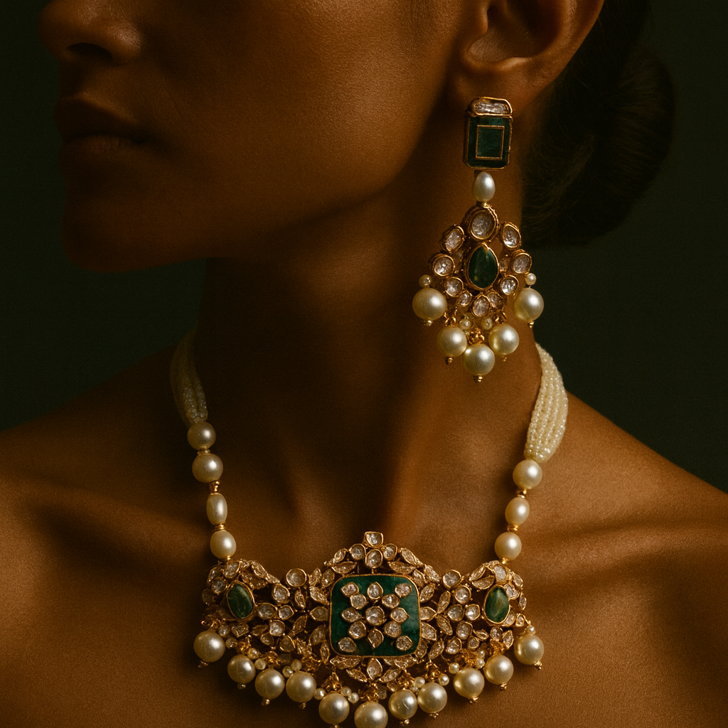 Regal Moti Necklace Set