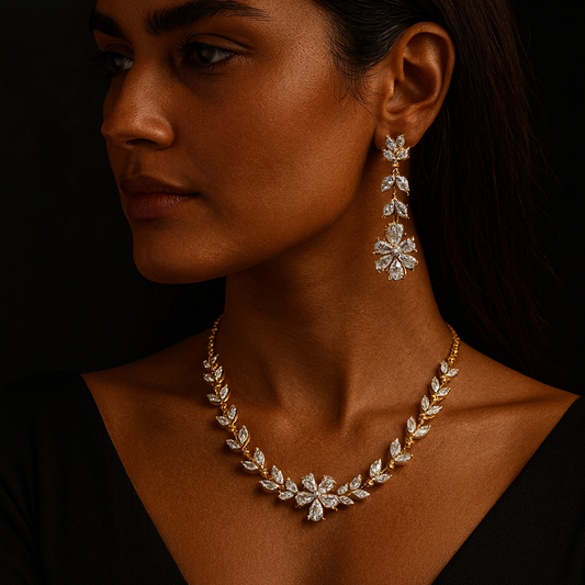Floral Dazzle Necklace Set