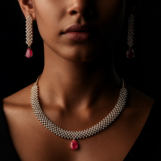 Radiant Red Necklace Set