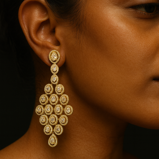 Golden Cascade Danglers
