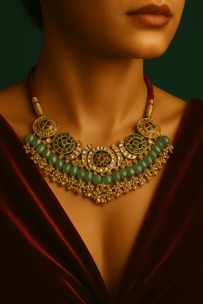 Blossom Kundan Necklace Set