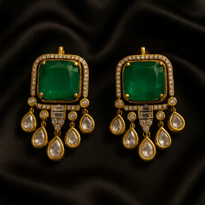Luxe Emerald Danglers