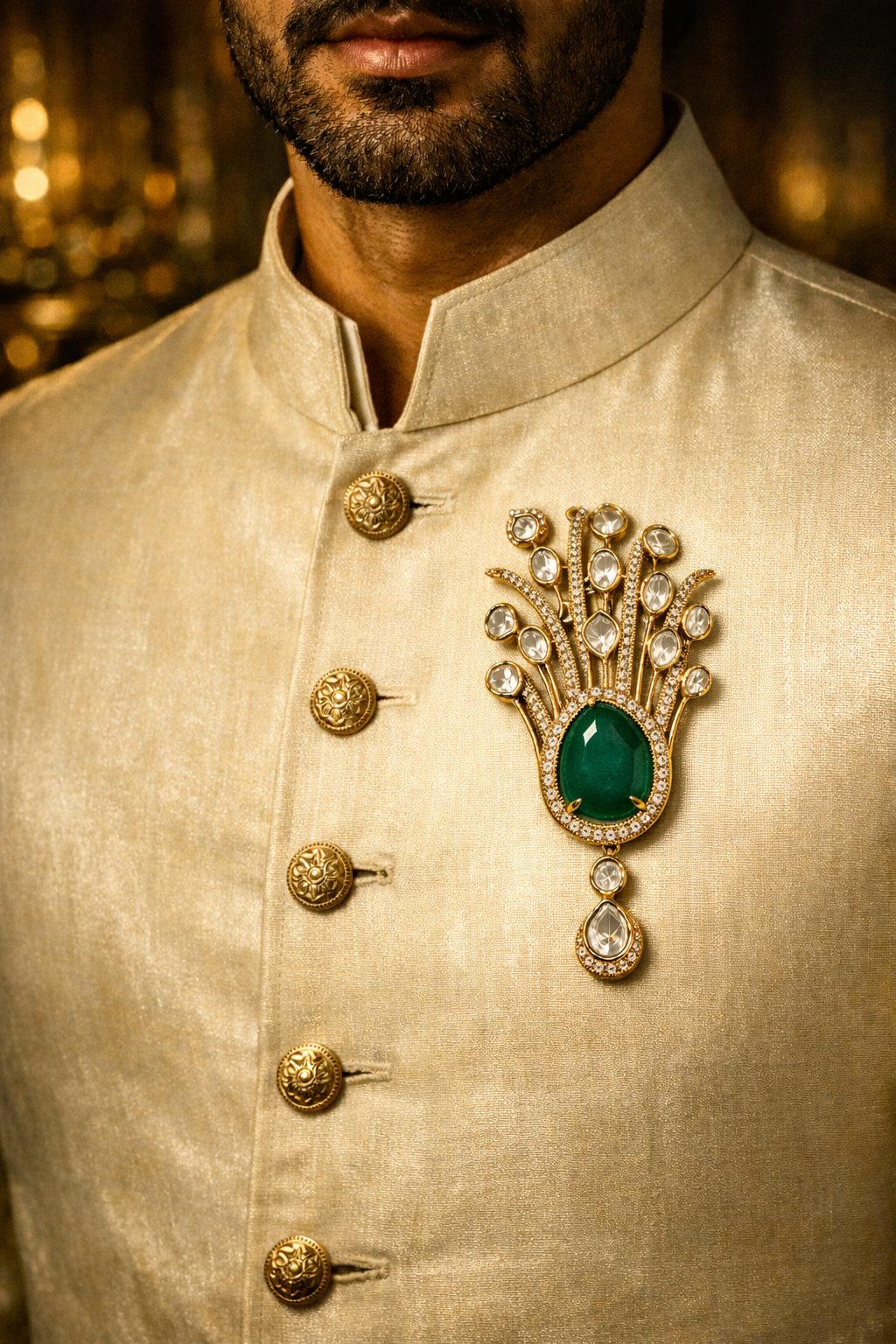 Golden Brilliance Brooch