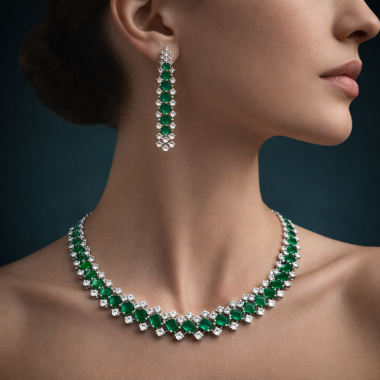Emerald Brilliance Necklace Set