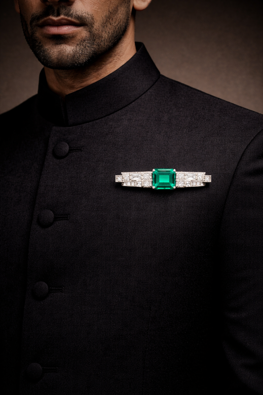 Pure Silver Regal Bar Brooch