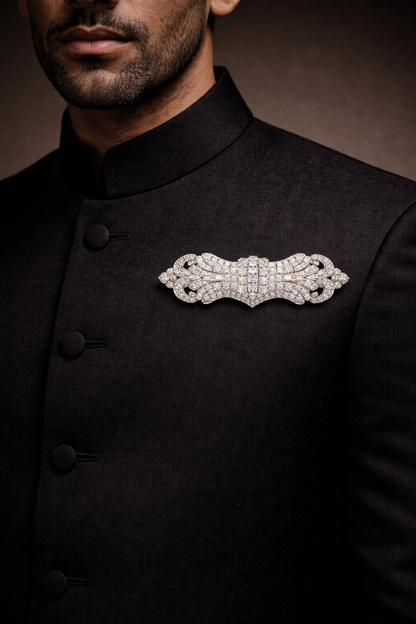 Pure Silver Royal Court Brooch