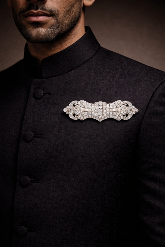 Pure Silver Royal Court Brooch