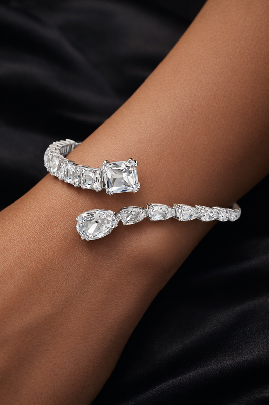 Pure Silver Twin Radiance Cuff