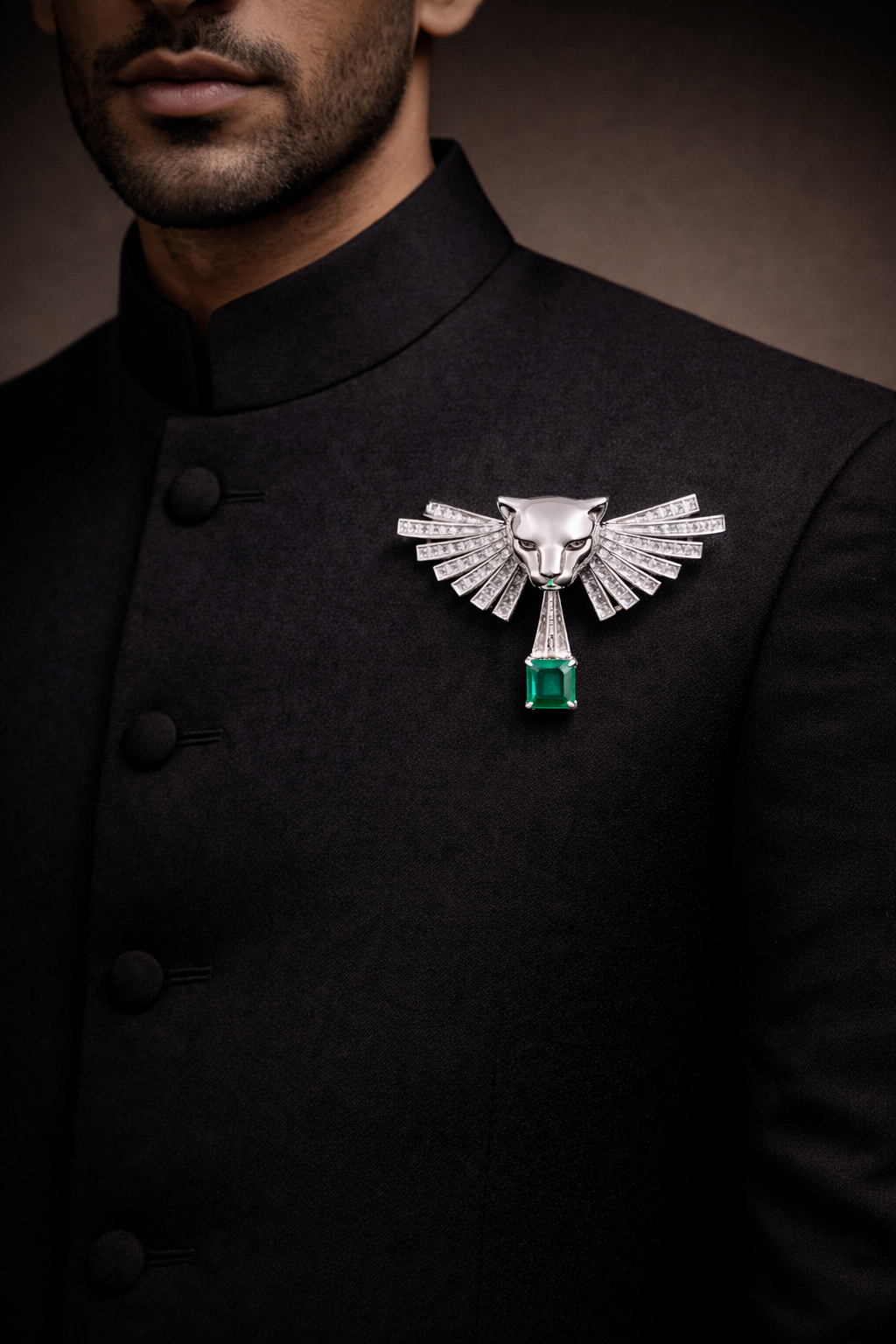 Pure Silver Aero Panther Brooch