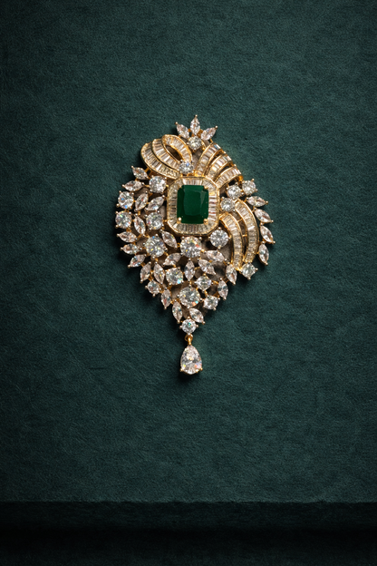 Imperial Emerald Pendant Set