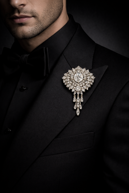 Pure Silver Vogue Sovereign Brooch