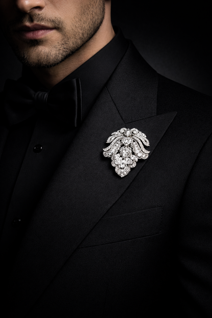 Pure Silver Imperial Constellation Brooch