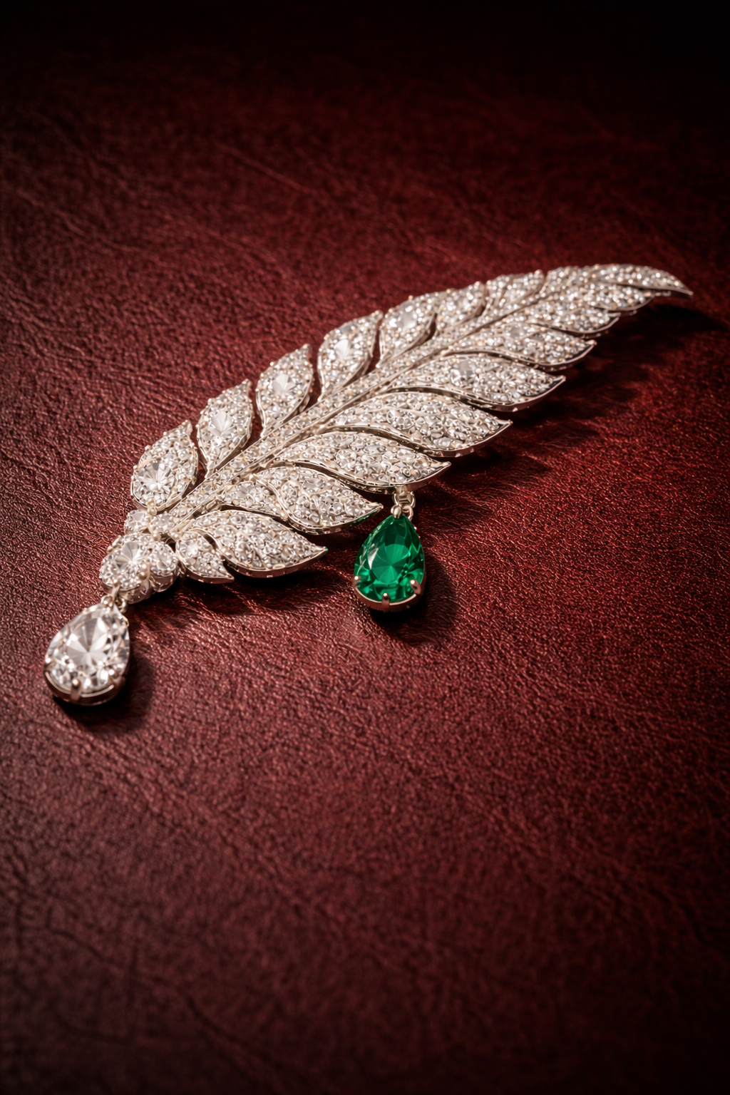 Pure Silver Royal Feather Brooch