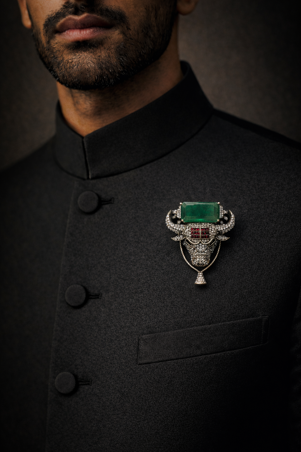 Majestic Bull Brooch