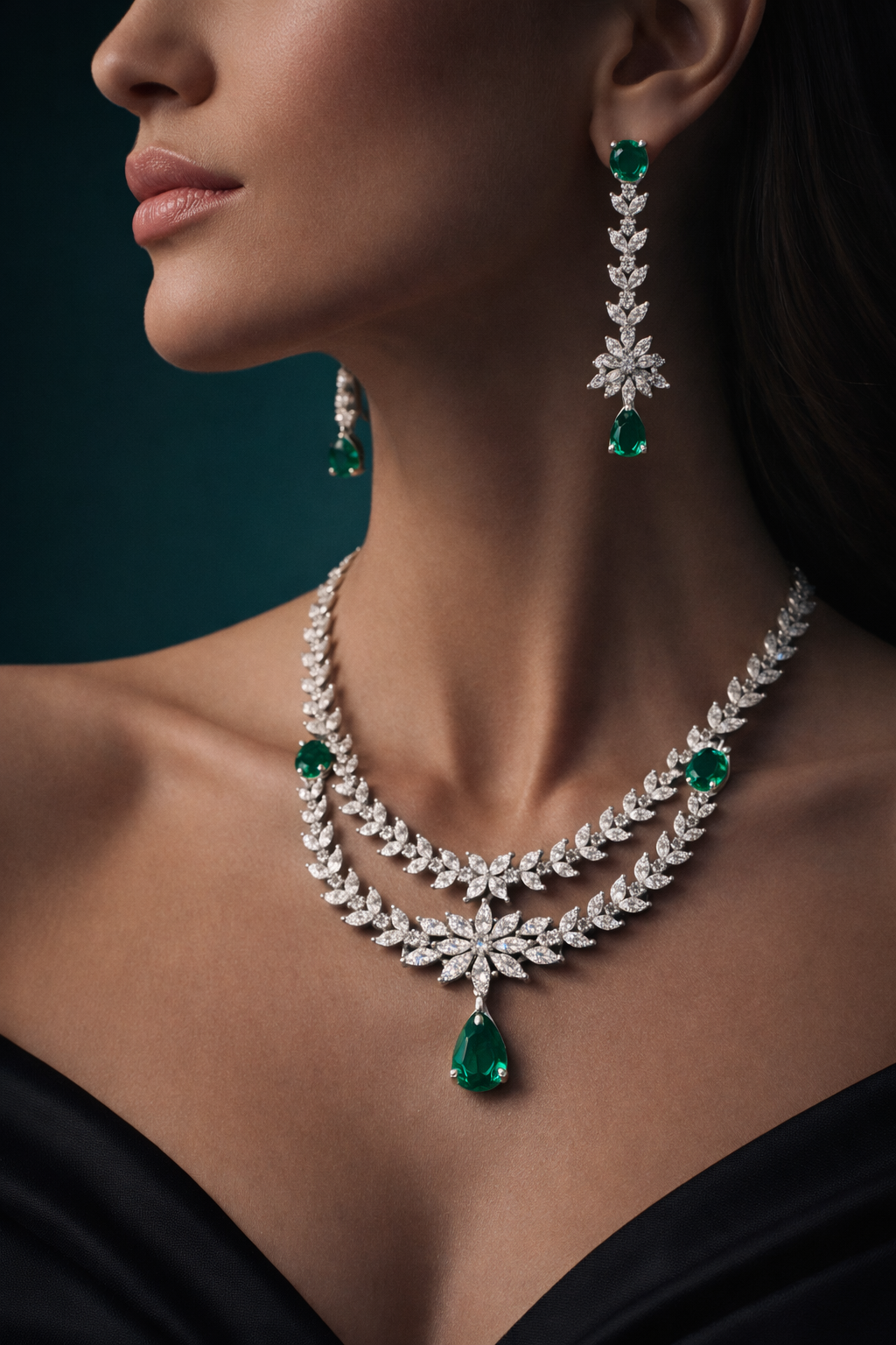 Luxe Emerald Necklace Set