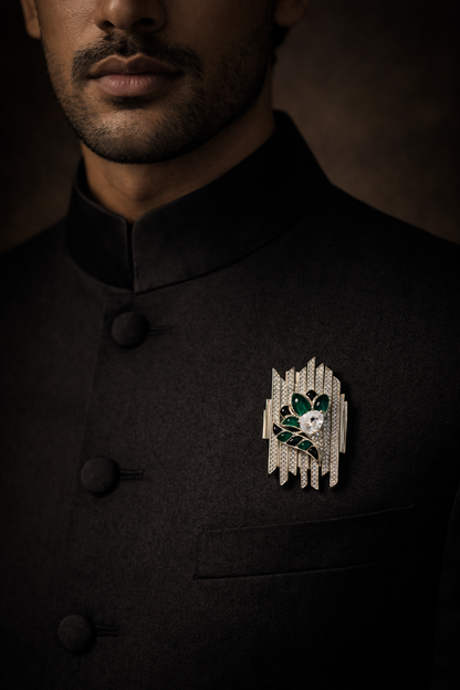 Emerald Nocturne Brooch