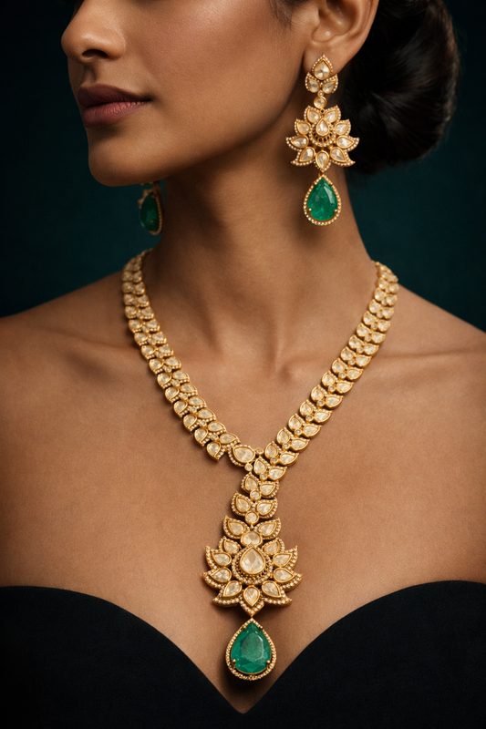 Grace Polki Necklace Set