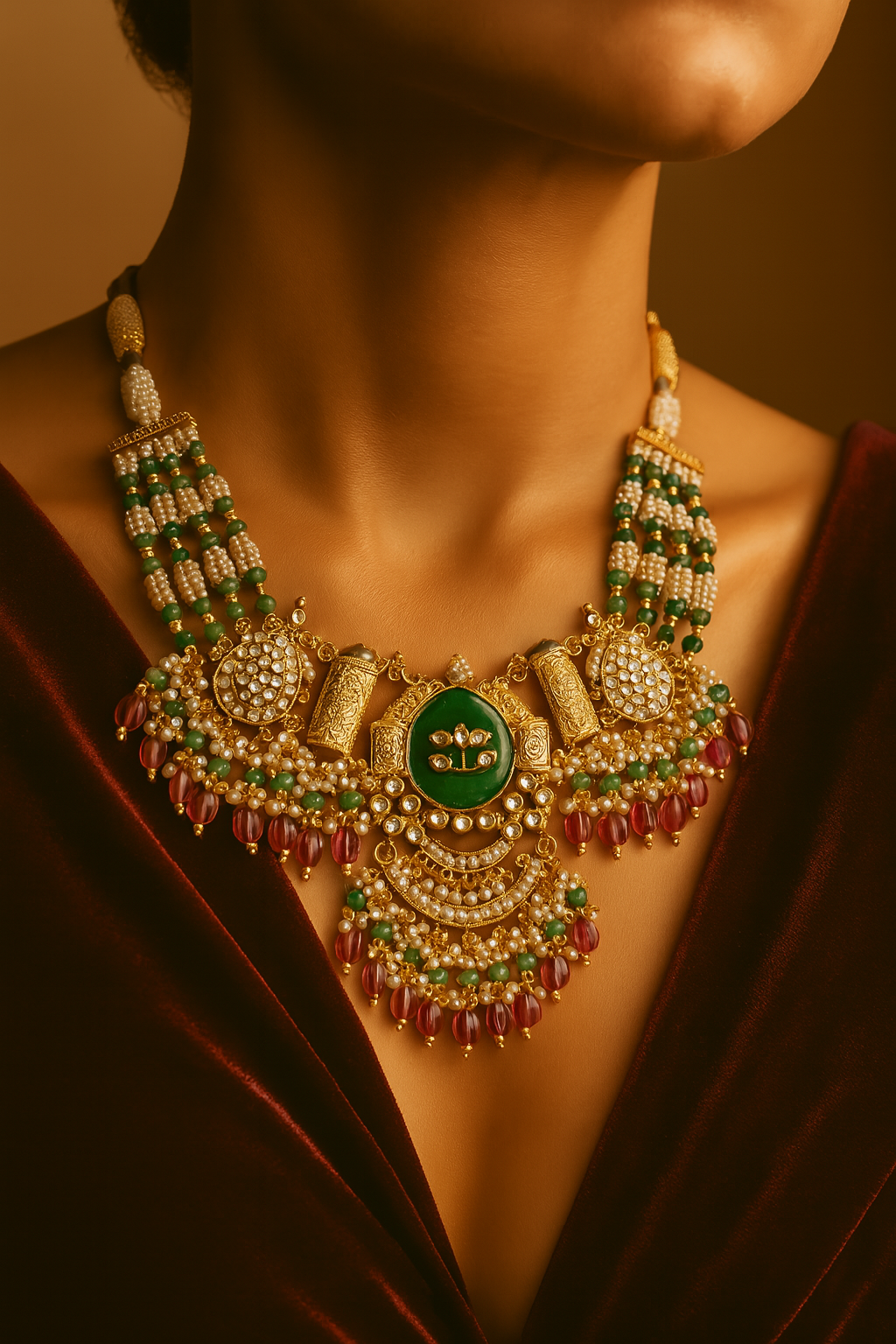 Silver Noor Cascade Necklace