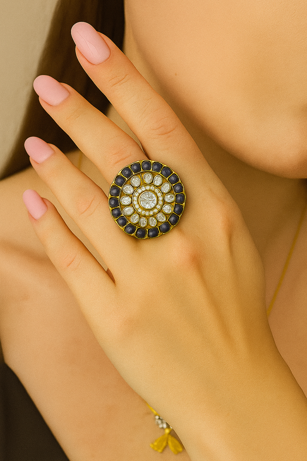 92.5 Silver Royal Blue Ring