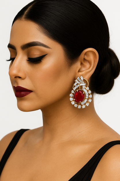 92.5 Silver Scarlet Earrings
