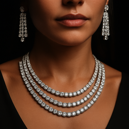 Round Trinity Necklace Set