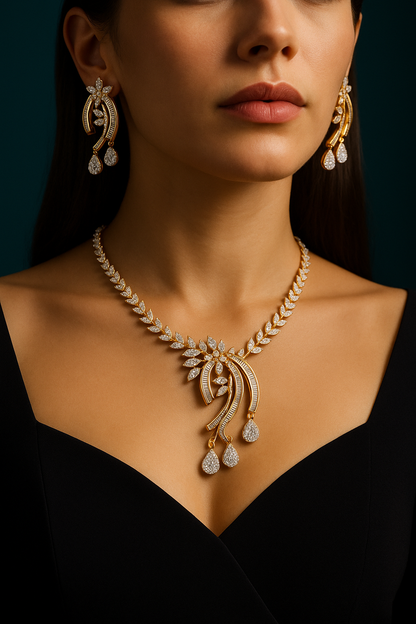 Floral Bloom Necklace Set