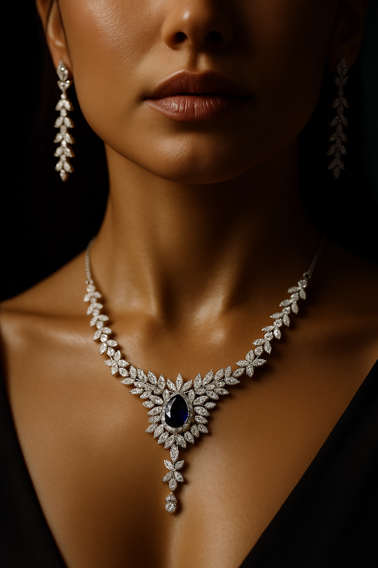 Floral Azure Necklace Set