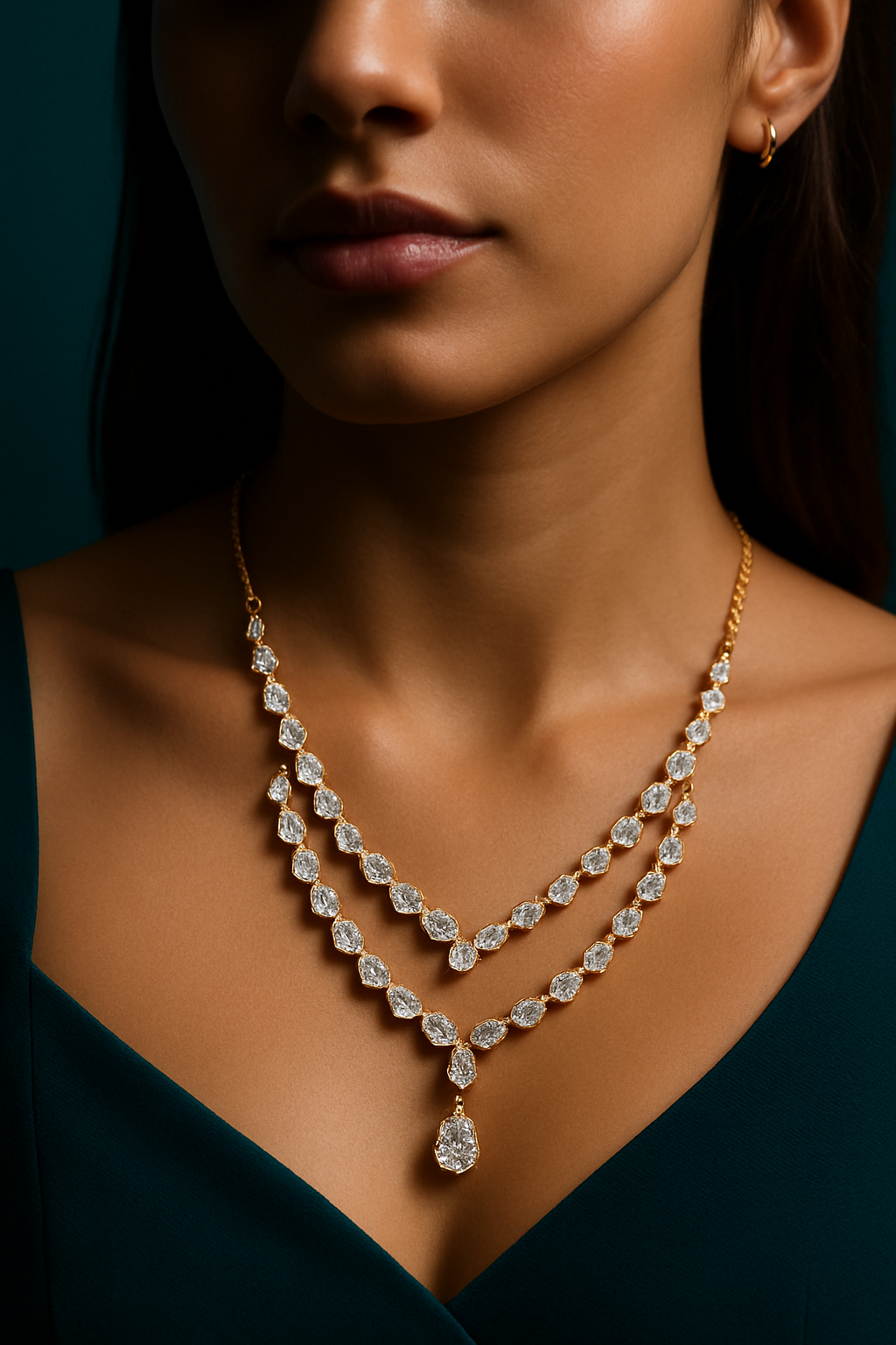 Dual Sparkle Necklace Set