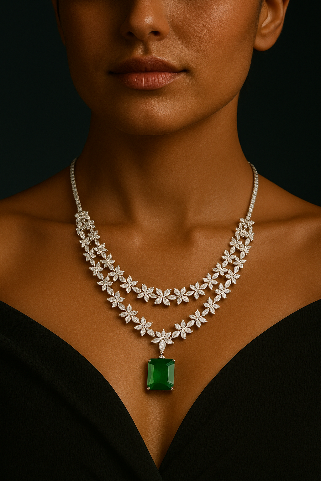 Green Verdant Necklace Set