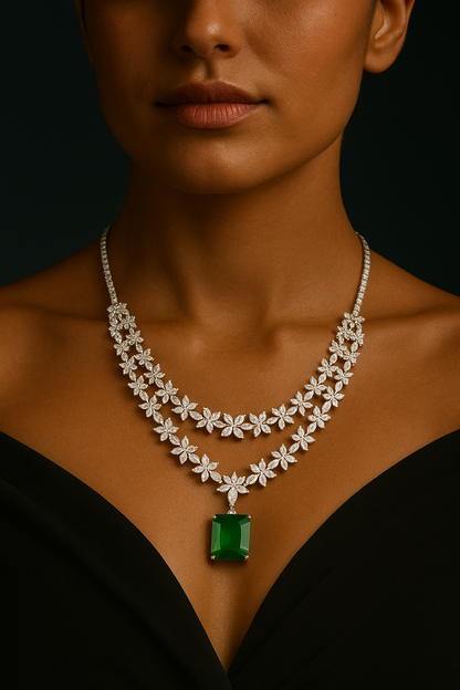 Green Verdant Necklace Set