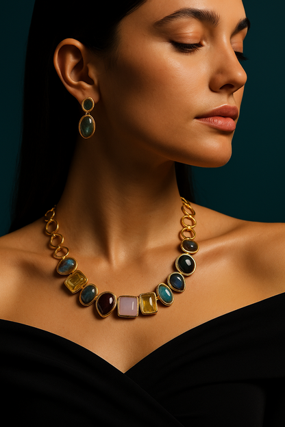 Chic Golden Luxe Necklace Set