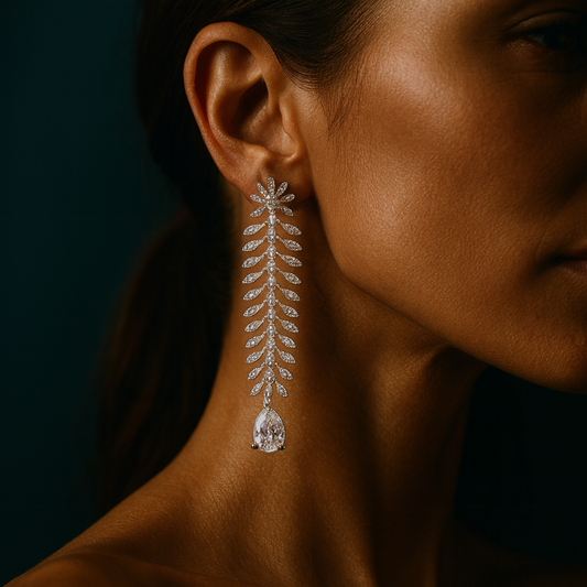 Frosted Fern Earrings
