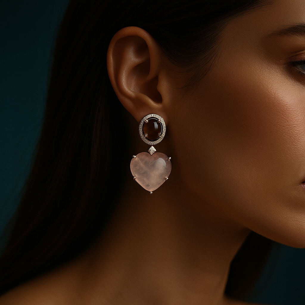 Pure Silver Rosy Radiance Earrings