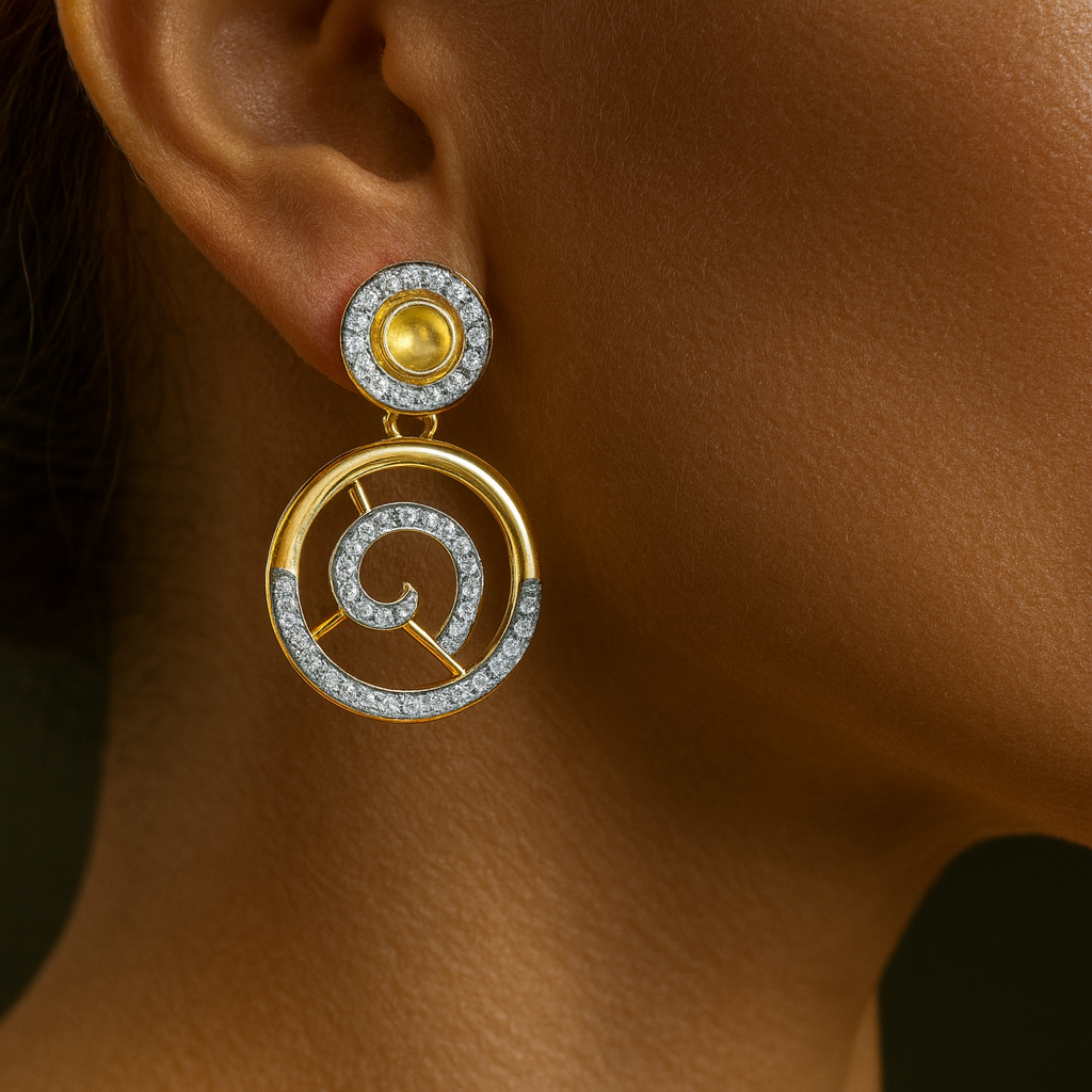 Pure Silver Spiral Earrings