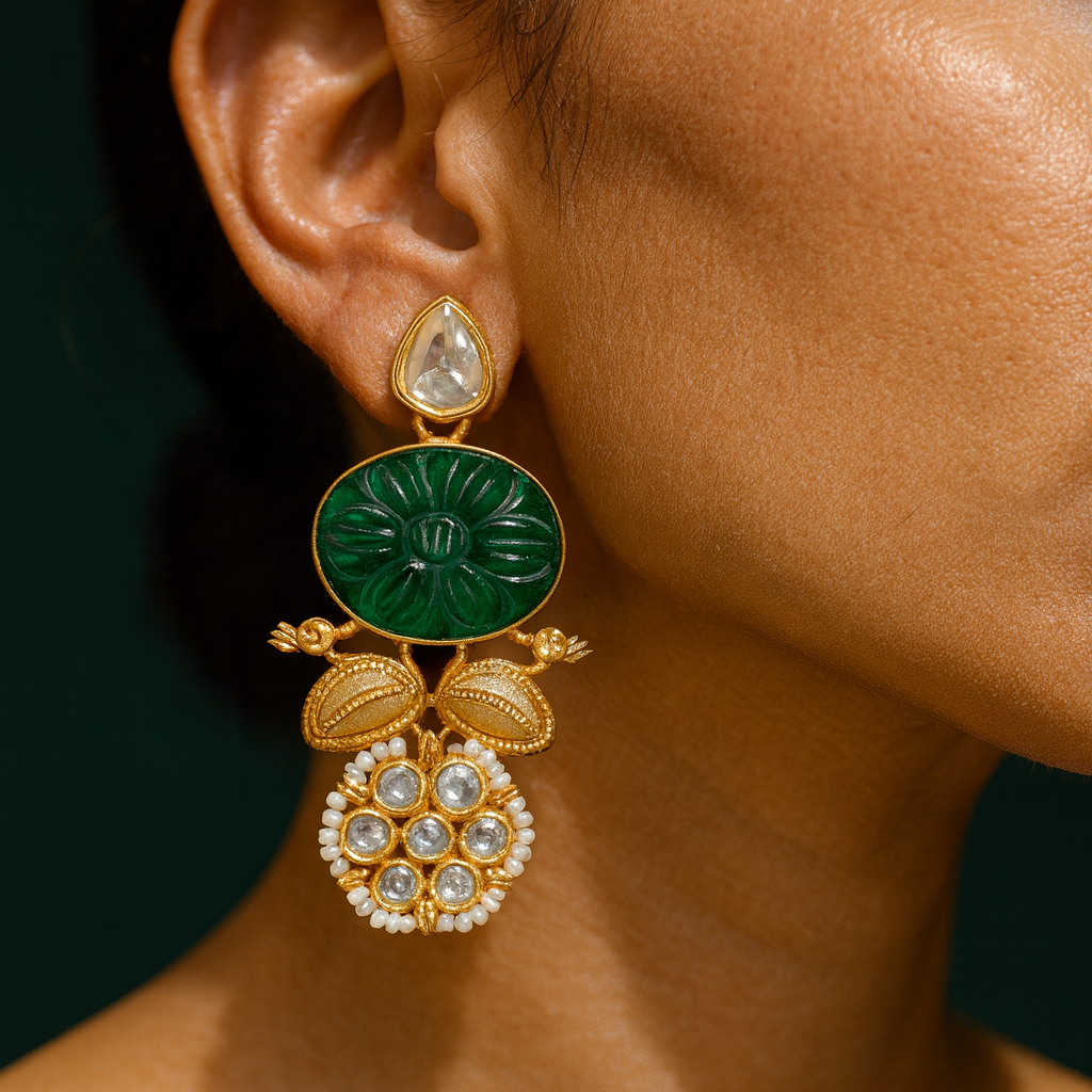 Bold Emerald Earrings