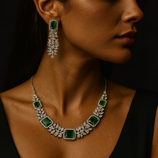 Emerald Elegance Necklace Set